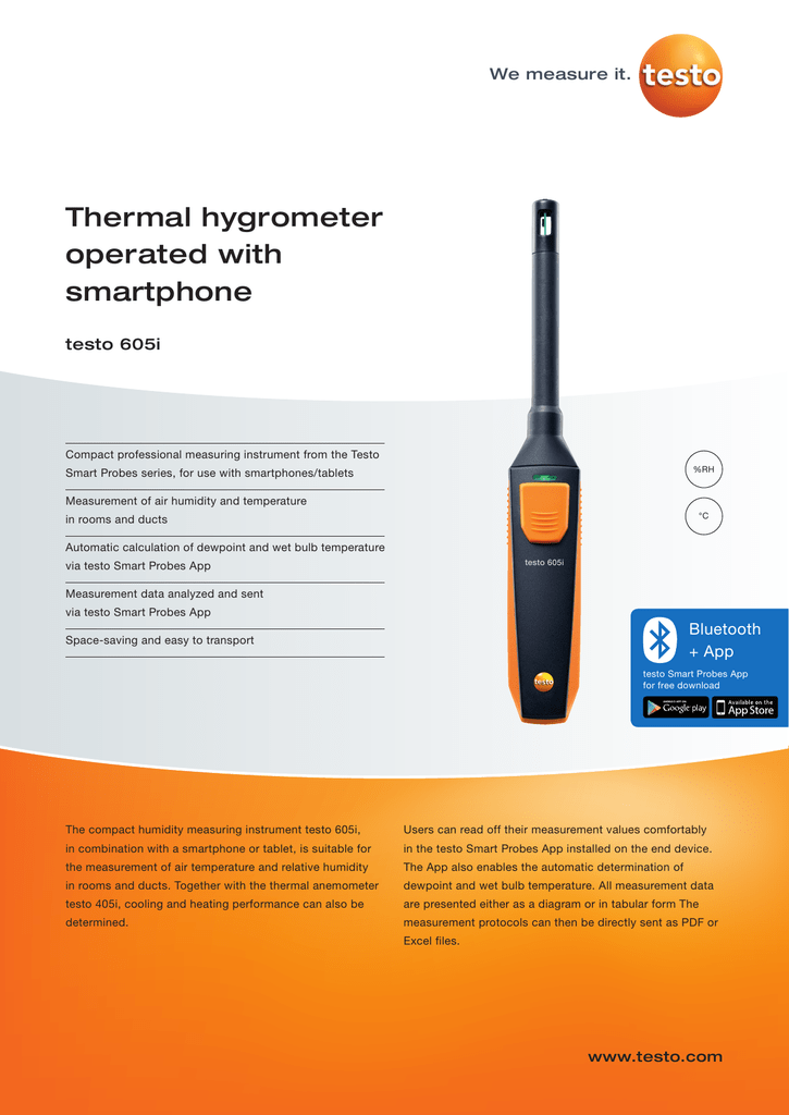 Thermal Hygrometer Operated With Smartphone We Measure It