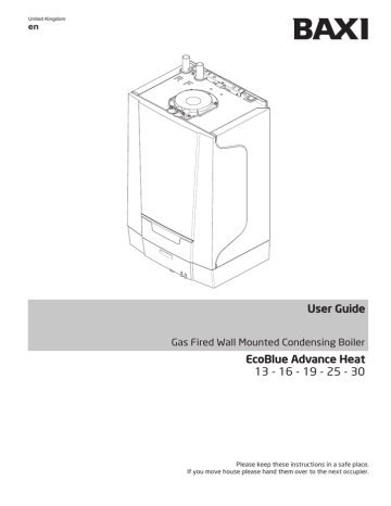 User Guide EcoBlue Advance Heat Gas Fired Wall Mounted Condensing Boiler | Manualzz