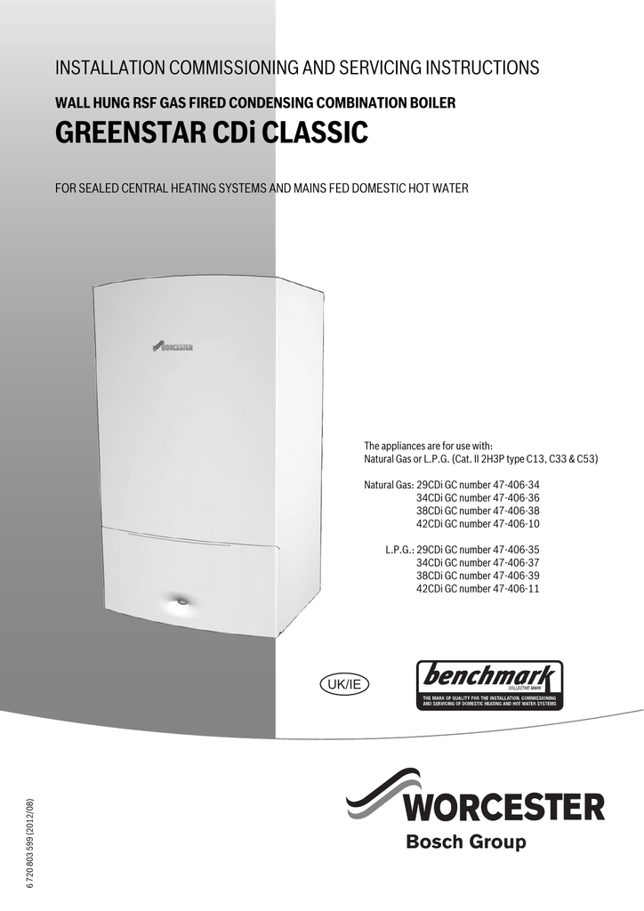 Greenstar Cdi Classic Installation Commissioning And Servicing