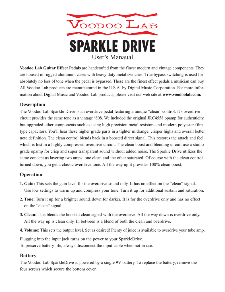 Sparkle Drive User S Manaual Manualzz