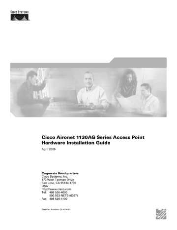 Cisco Aironet 1130AG Series Access Point Hardware Installation Guide | Manualzz