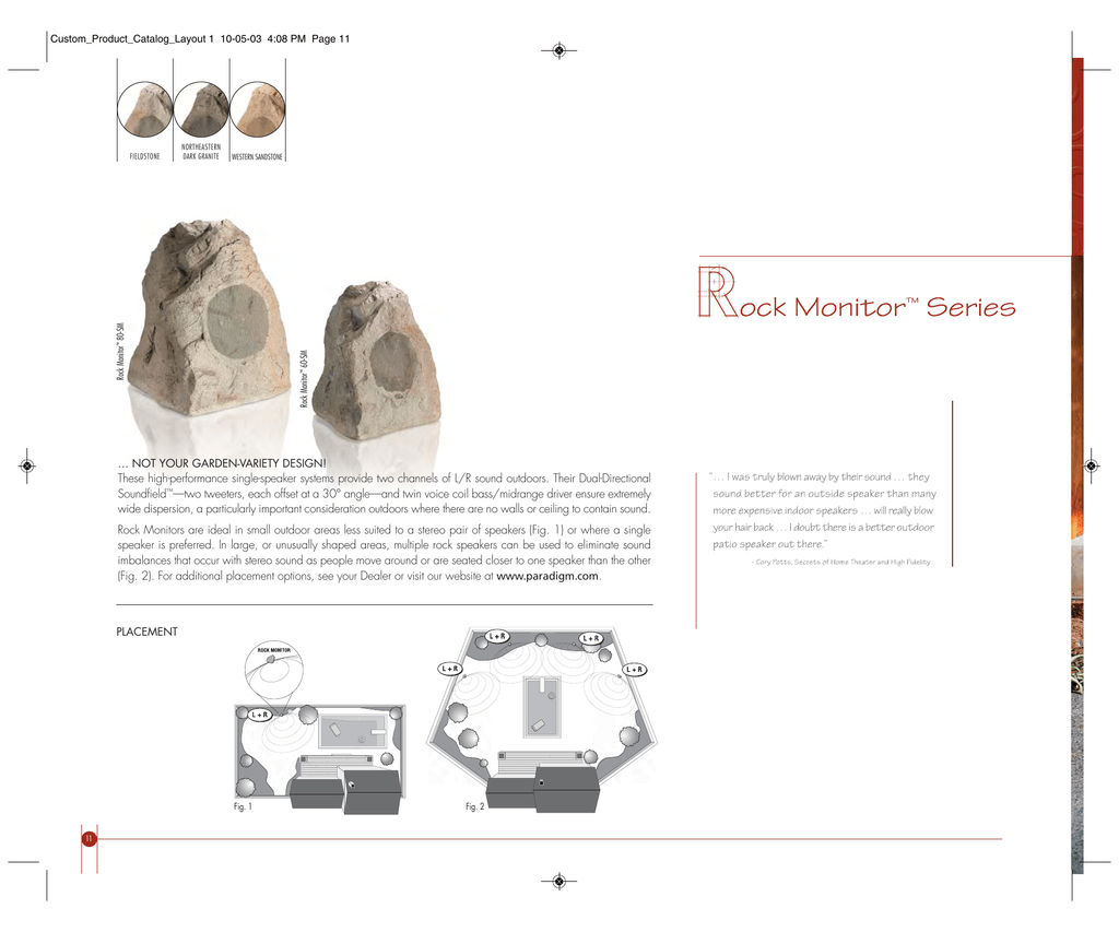 paradigm rock speakers