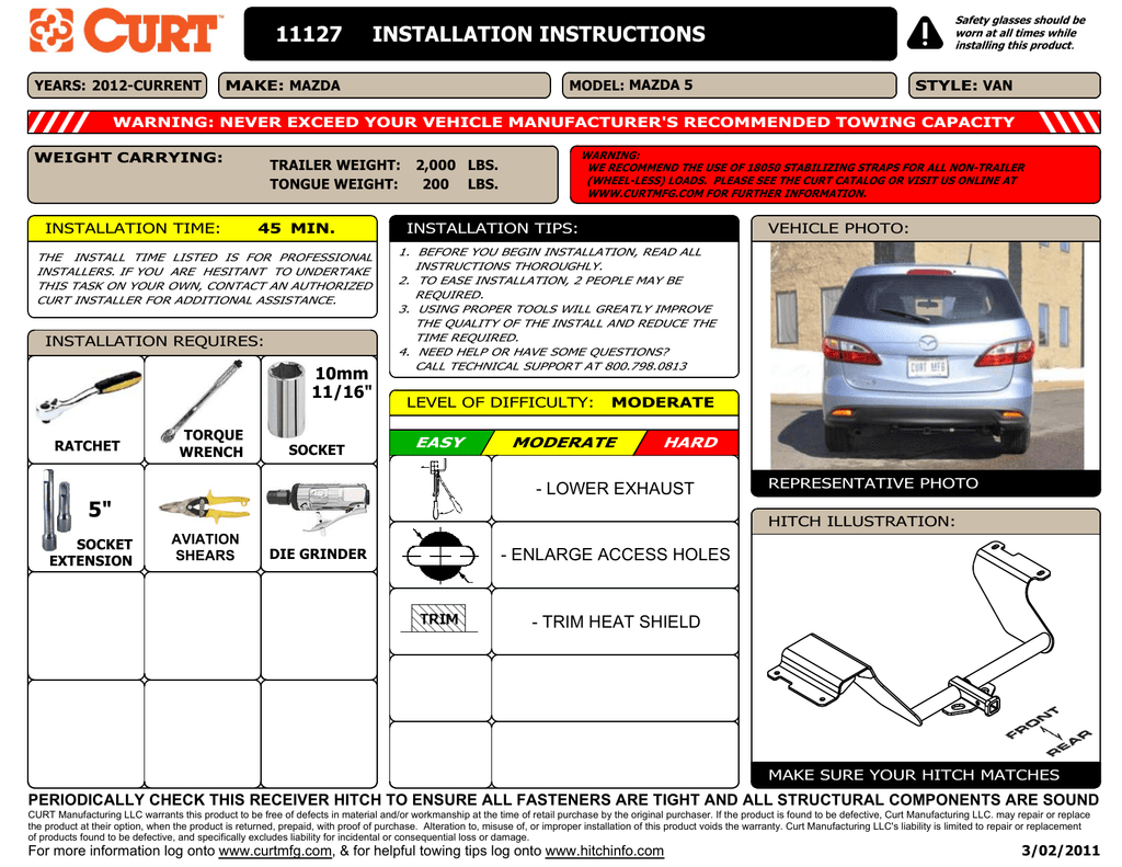 11127 INSTALLATION INSTRUCTIONS | Manualzz