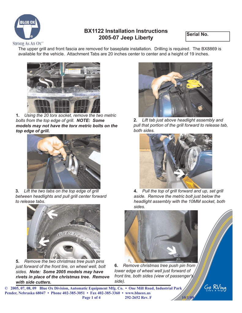 Blue Ox Bx8869 Wiring Kit Instructions