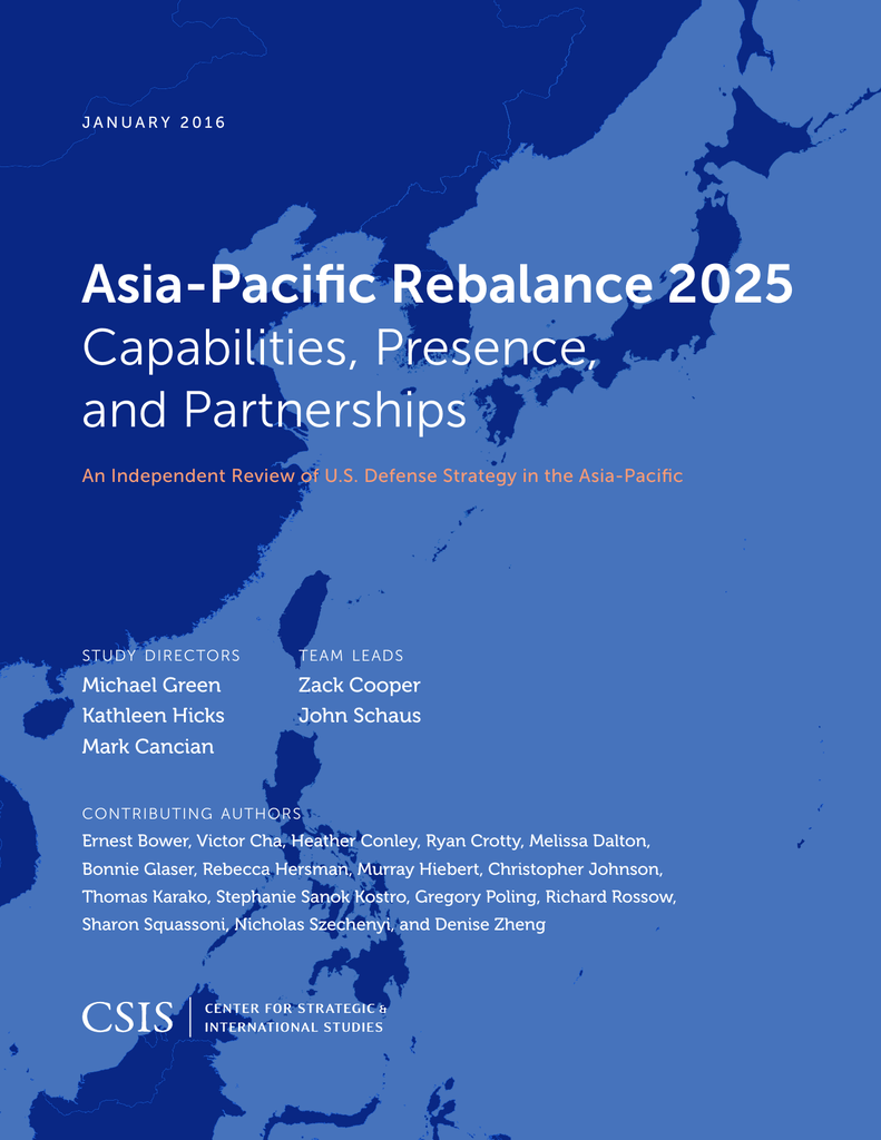 Asia Pacific Rebalance 2025 Capabilities Presence And
