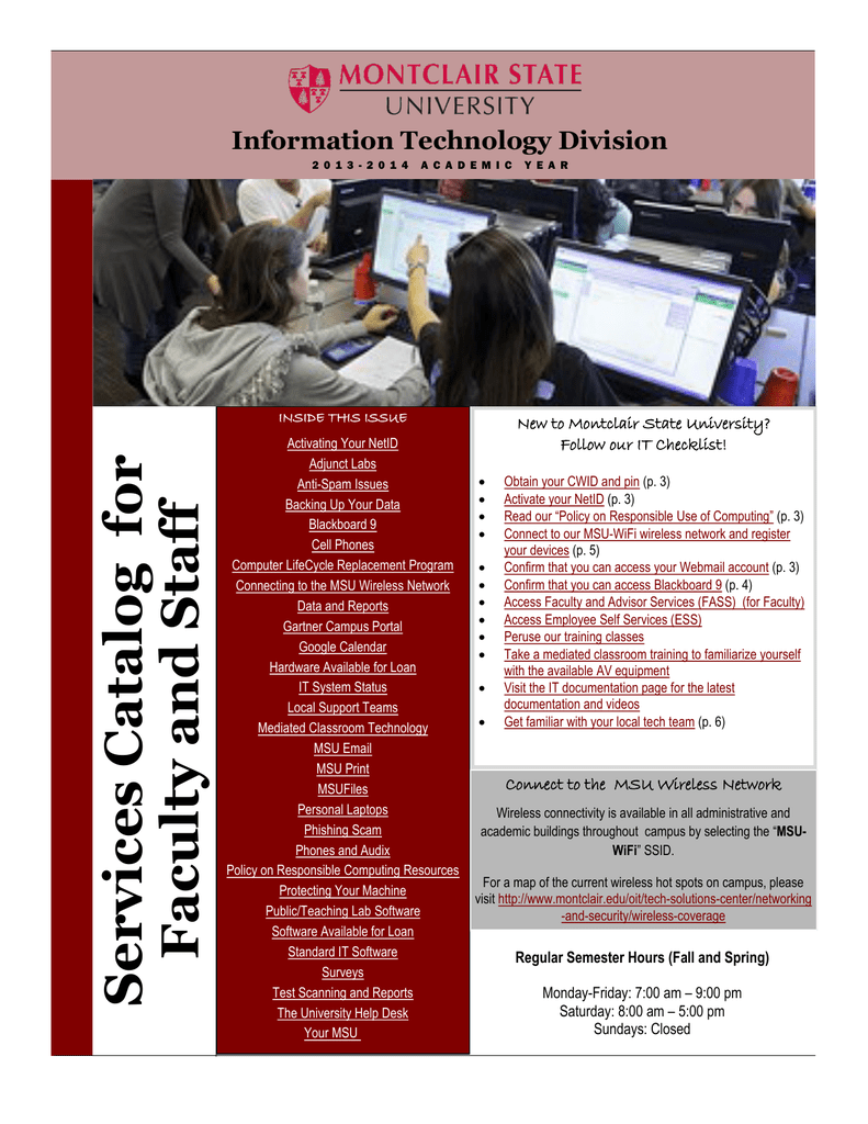 New To Montclair State University Follow Our It Checklist - new to montclair state university follow our it checklist manualzz com