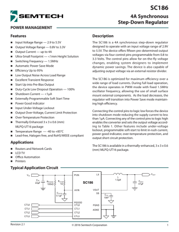 SC186 4A Synchronous Step-Down Regulator POWER MANAGEMENT | Manualzz