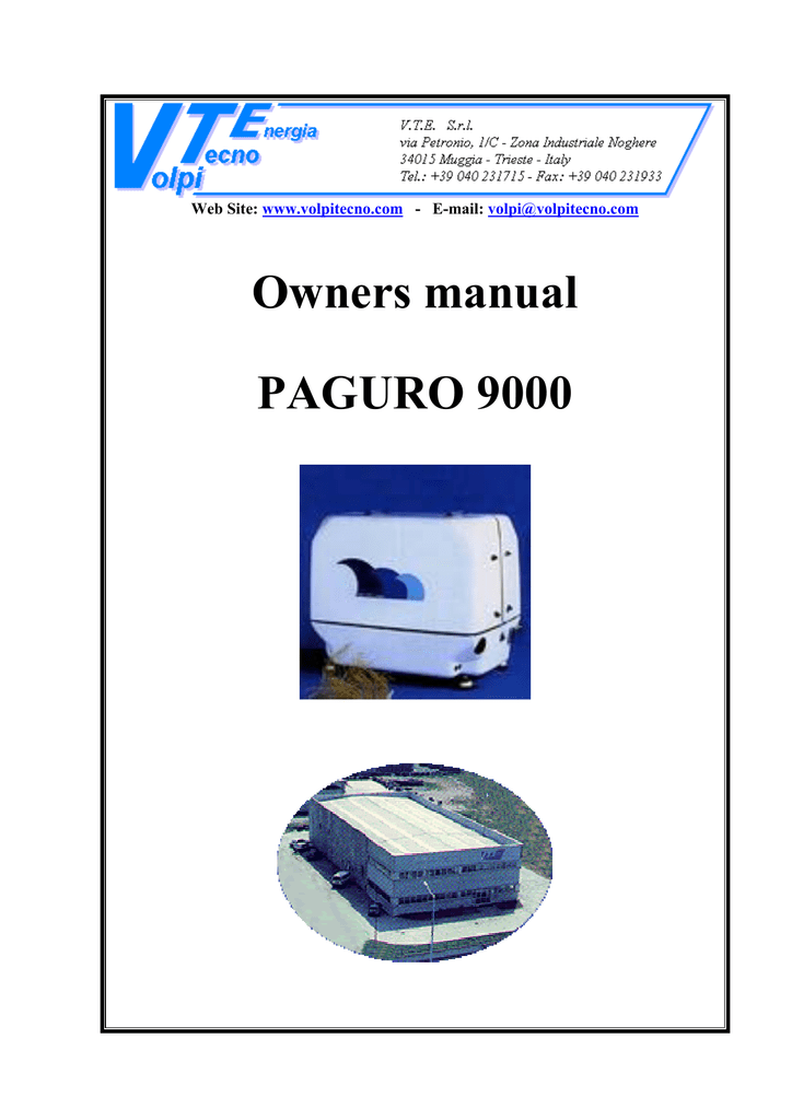 Paguro generator technical manual transfer switch