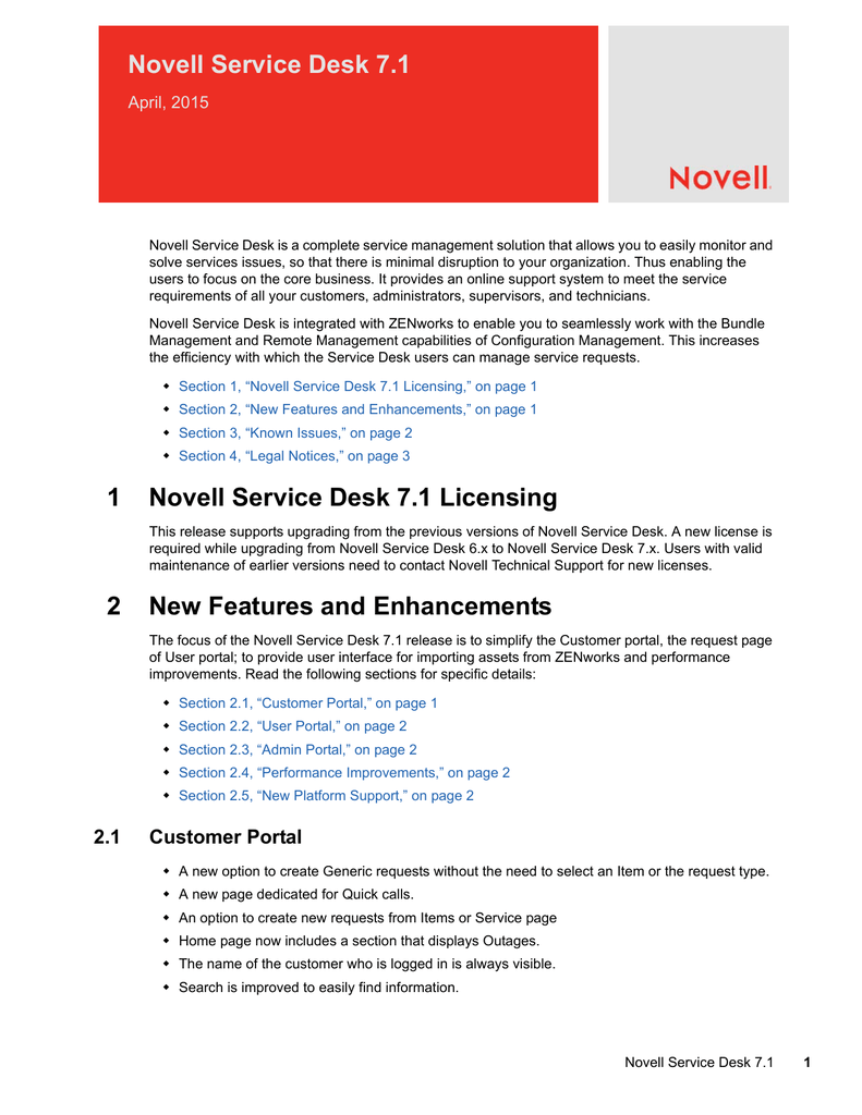 Novell Service Desk 7 1 April 2015 Manualzz Com