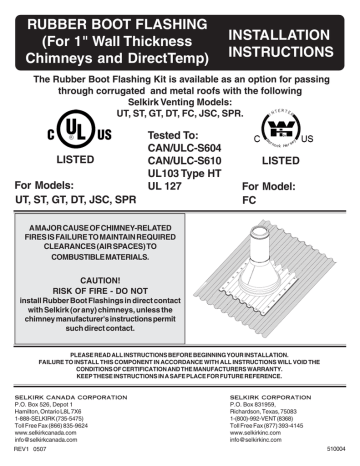 chimney rubber boot flashing