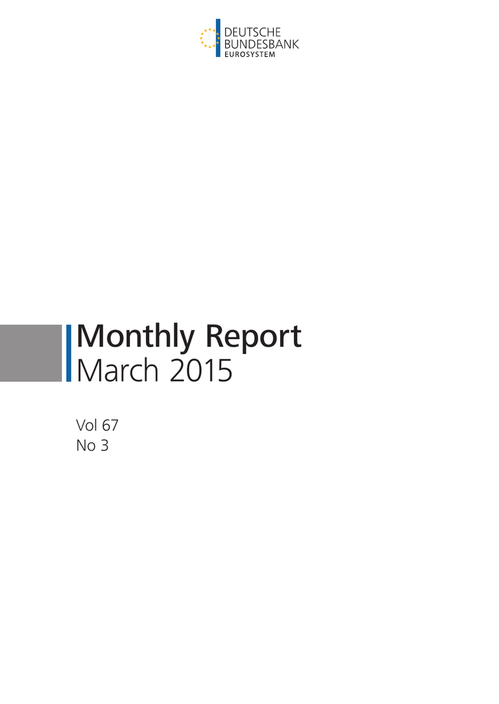 Monthly Report March 2015 Vol 67 No 3 Manualzz