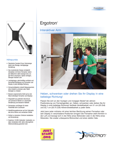 Ergotron Interaktiver Arm Höhepunkte | Manualzz