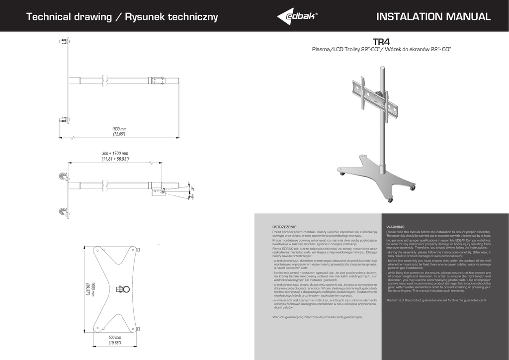 Instalation Manual Technical Drawing Rysunek Techniczny