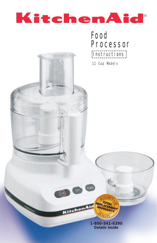 KitchenAid 11 CUP User manual YIP Food Processor Instructions