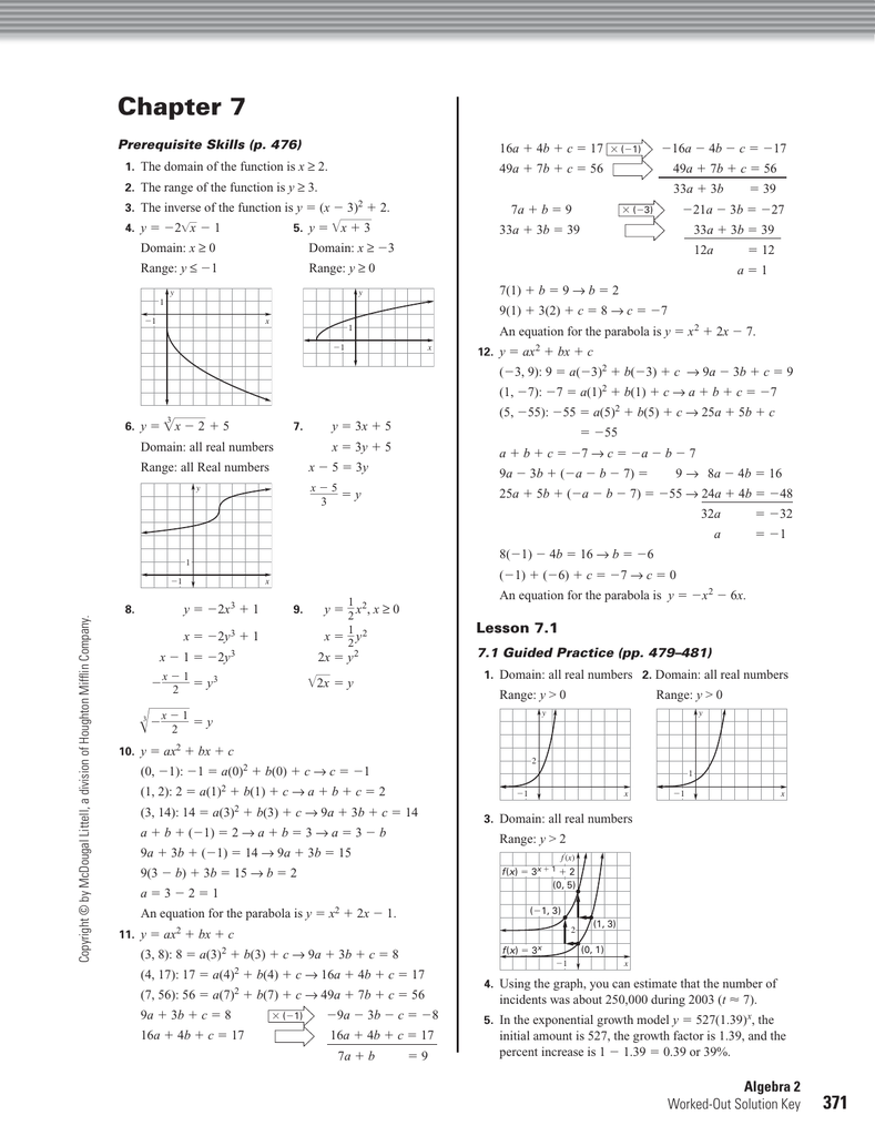 371 Algebra 2 Worked Out Solution Key Manualzz