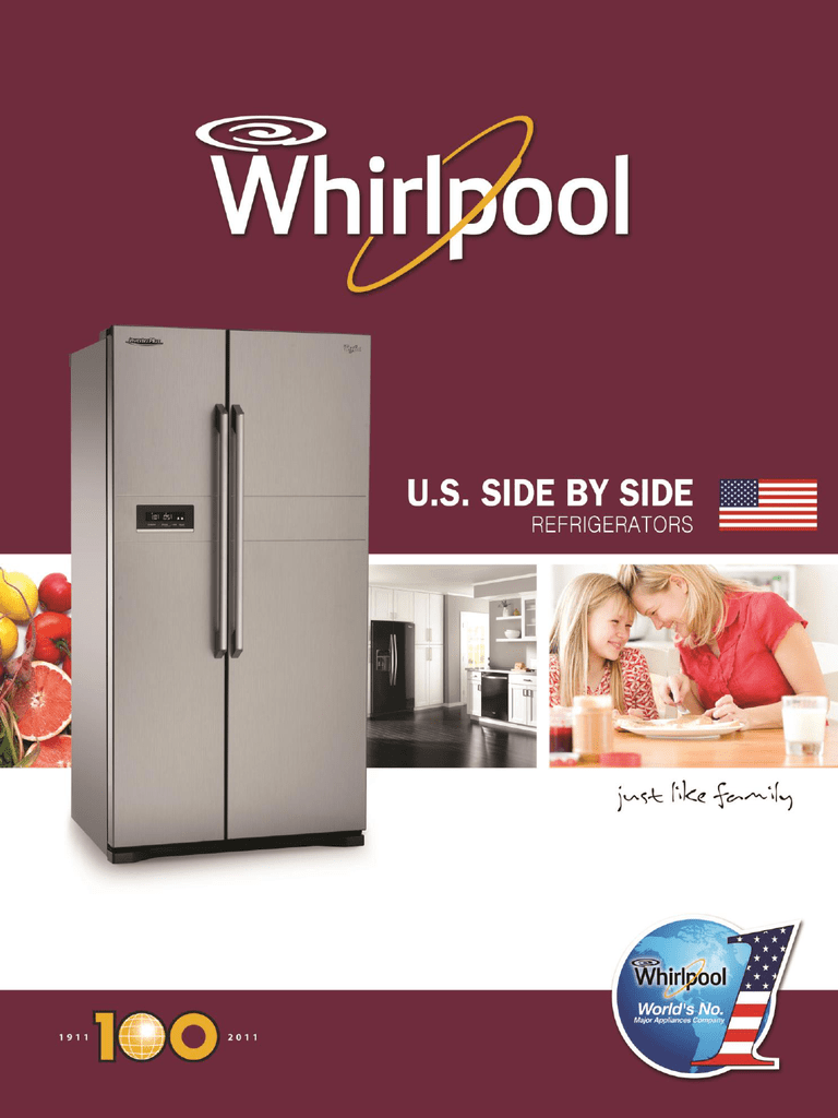 whirlpool side by side refrigerator service manual