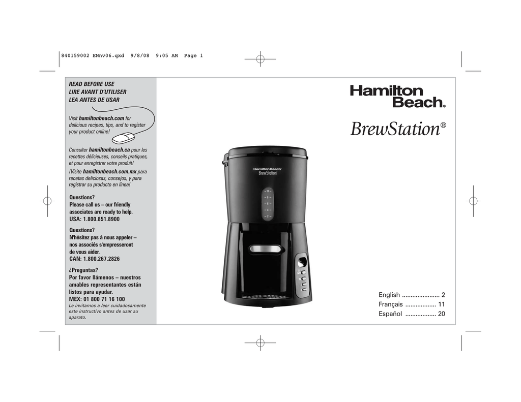 User manual Hamilton Beach BrewStation 47334 (English - 32 pages)