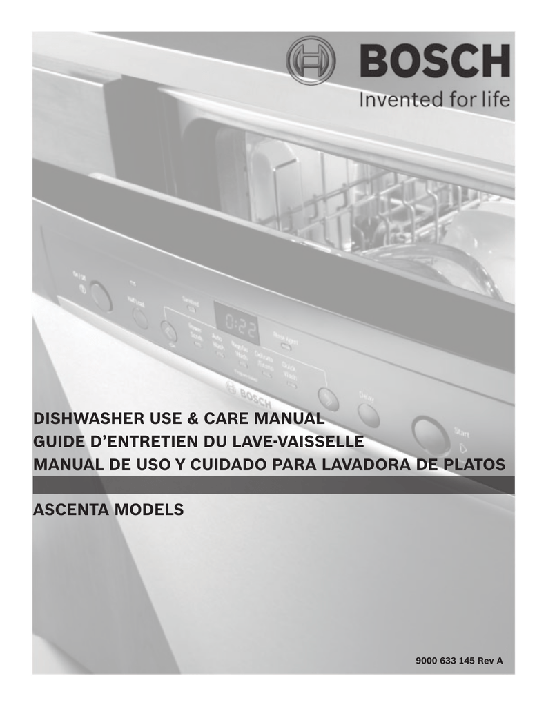 Bosch Shx3ar75uc Use And Care Manual Manualzz
