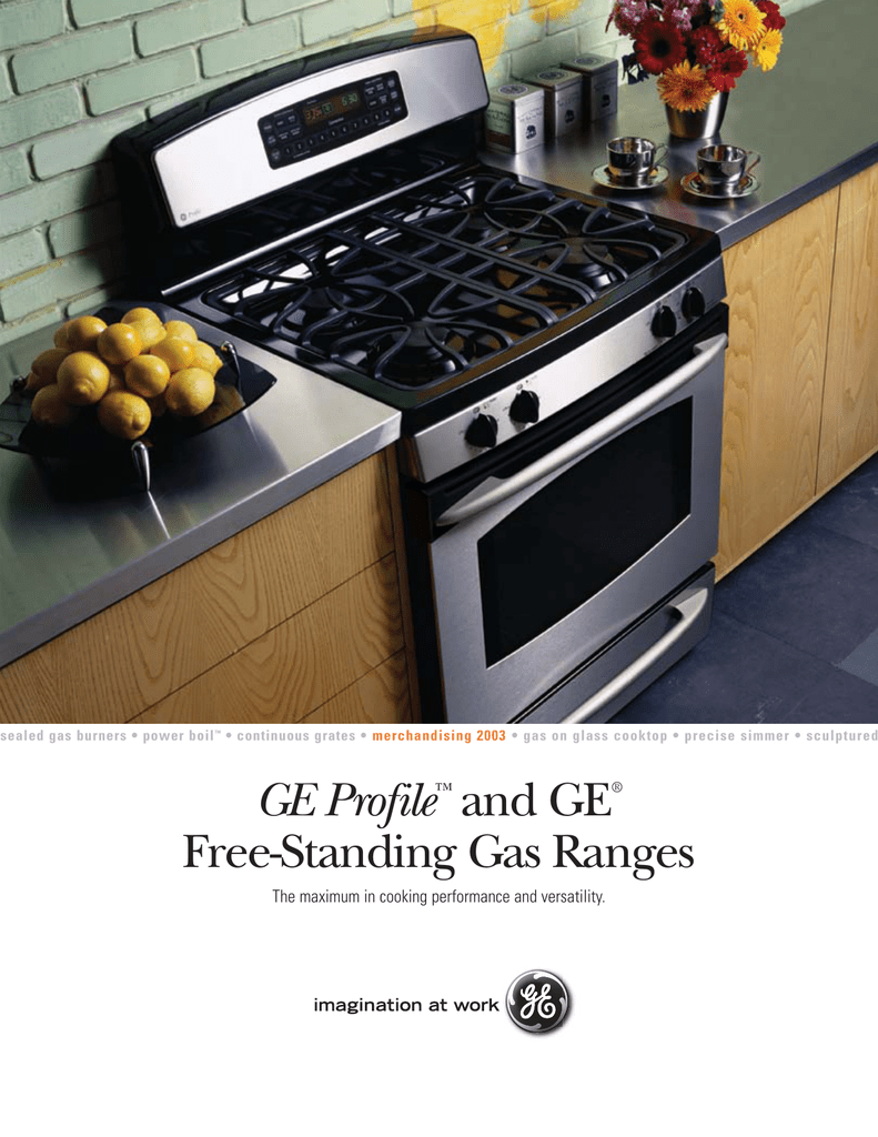 Ge Profile And Ge Free Standing Gas Ranges Manualzz