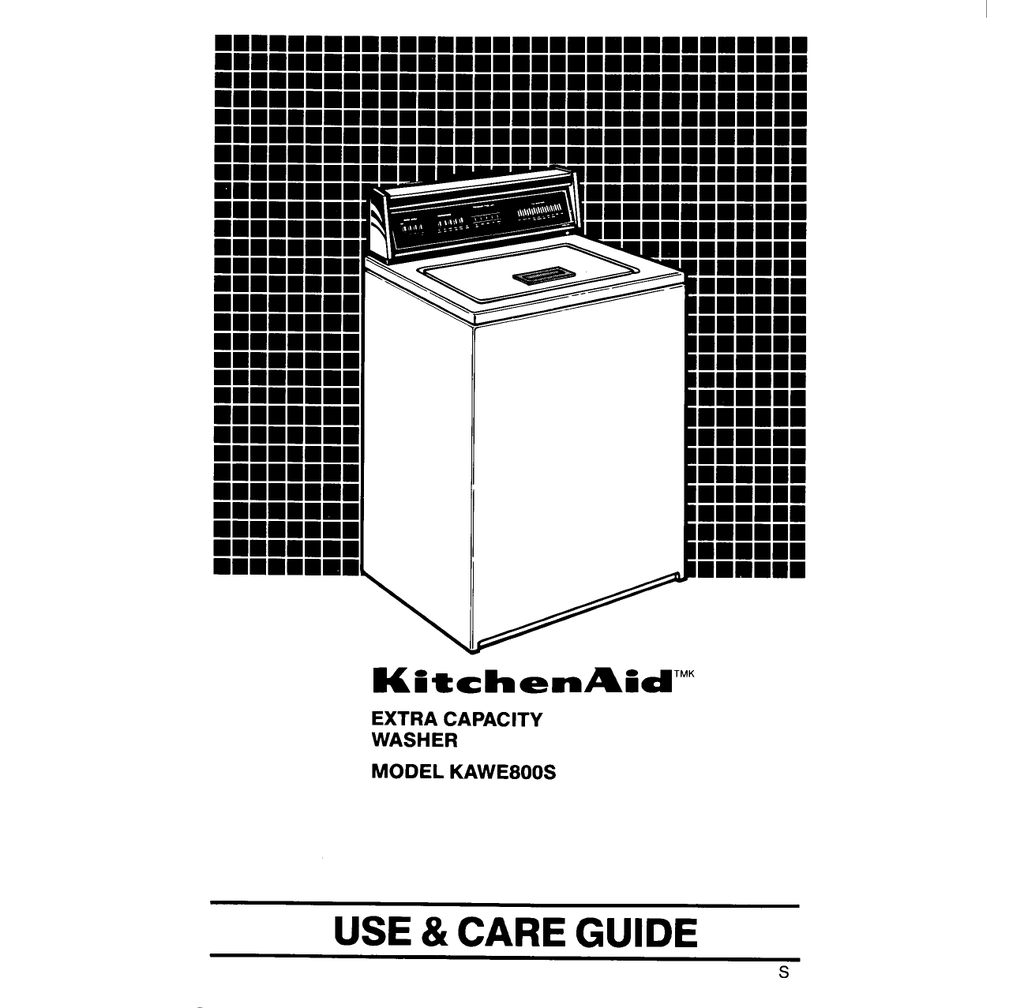 KitchenAid Washing Machine Repair Manual Manualzz