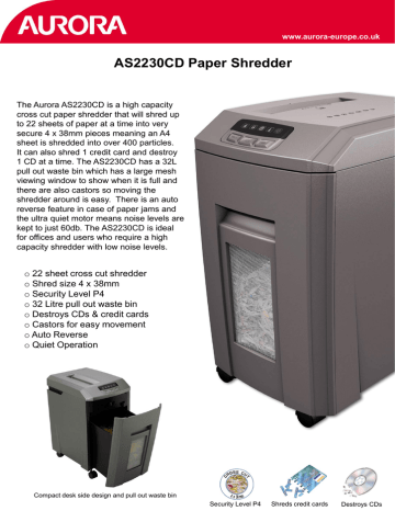 As2230cd Paper Shredder Manualzz