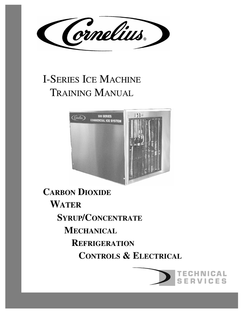 ISERIES ICE MACHINE TRAINING MANUAL Manualzz