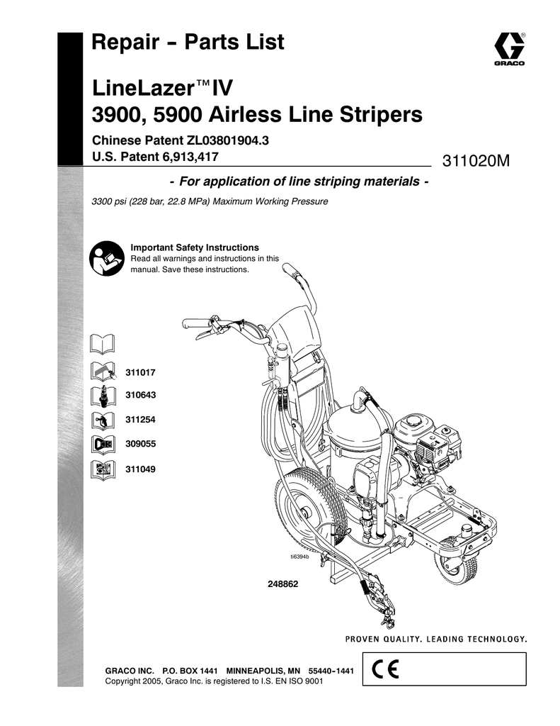 Parts List LineLazer Graco LineLazer IV 5900, FieldLazer, 51 OFF