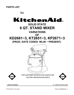 User manual KitchenAid Professional 600 KF26M22CA (English - 40 pages)