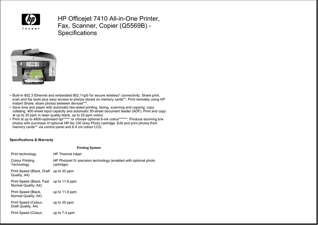 hp 7410 scanner drivers for windows 10