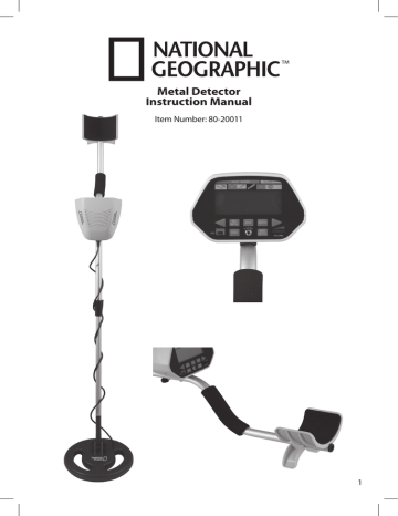 National Geographic metal detector Instruction manual | Manualzz