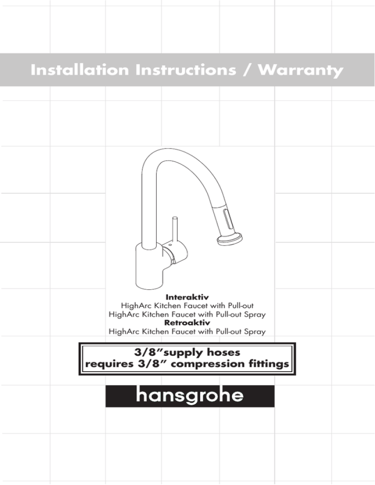 Hansgrohe Kitchen Faucet Repair Manual
