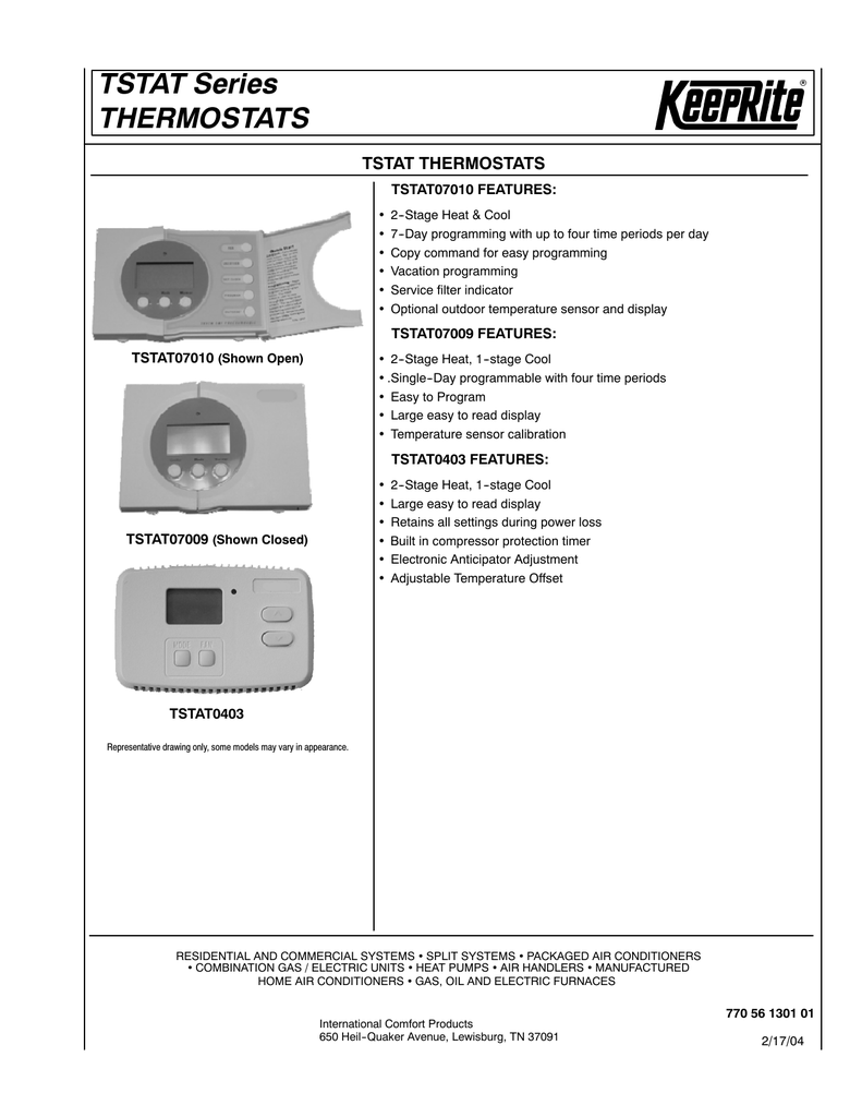 Tstat Series Thermostats Manualzz Com