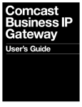 Comcast Business IP Gateway User's Guide