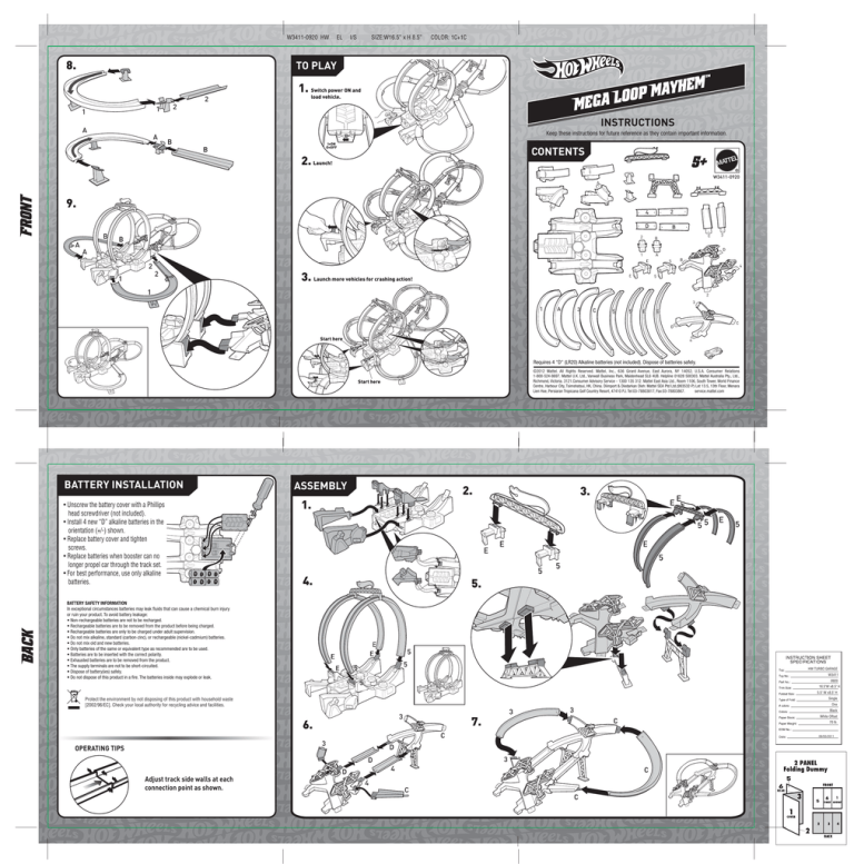 hot wheels battery loop track