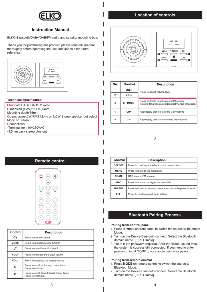 Elko sound player manual