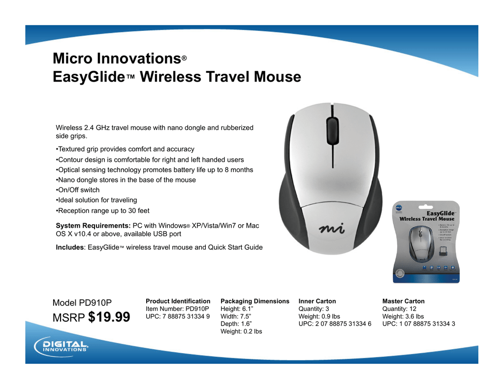 MICRO INNOVATIONS PD910P MOUSE DRIVER WINDOWS MICRO INNOVATIONS PD910P MOUSE WINDOWS VISTA DRIVER
