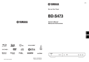 Yamaha BD-S473 Owner's Manual | Manualzz