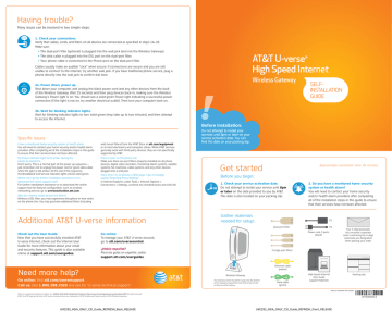 AT&T U-verse TV Self-Installation Manual | Manualzz