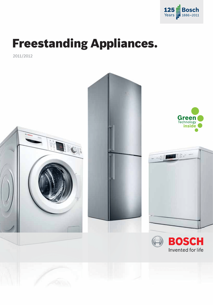 Freestanding Appliances Bosch Manualzz
