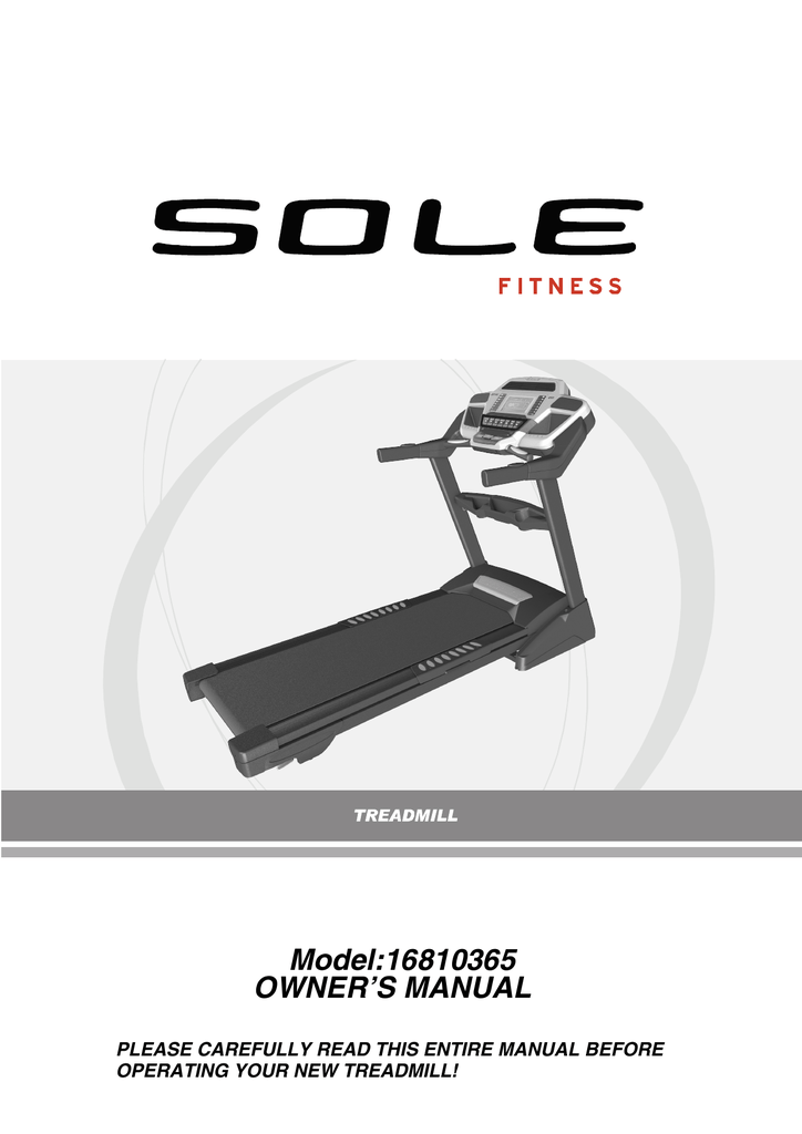 Sole best sale f65 manual