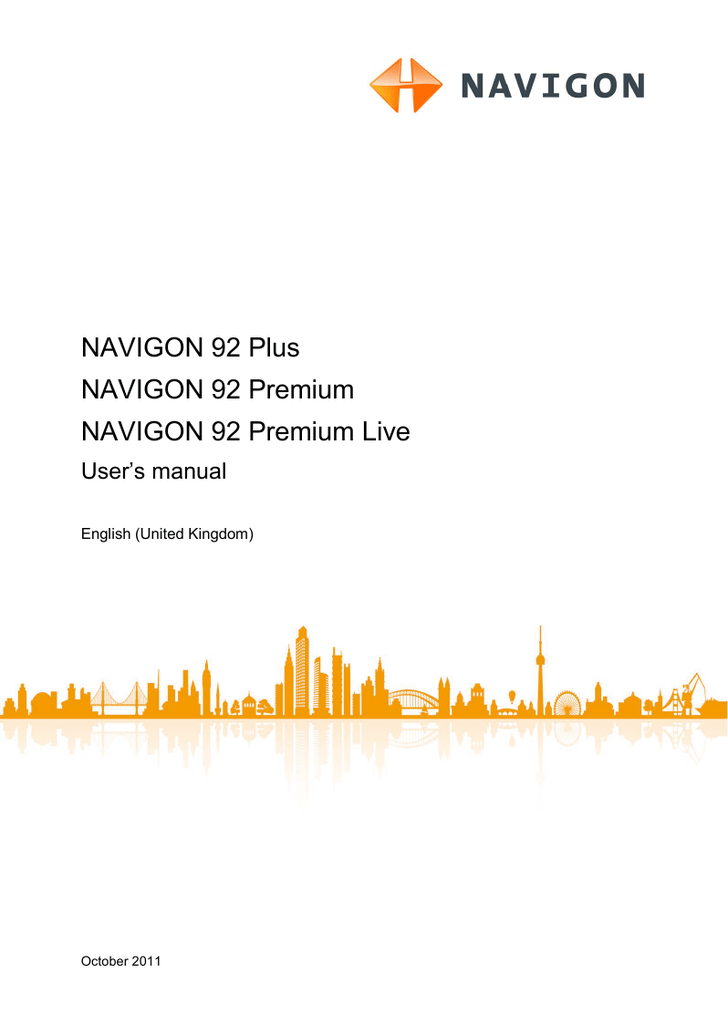 Navigon 92 Premium User manual Manualzz