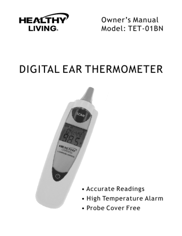 digital ear thermometer | Manualzz