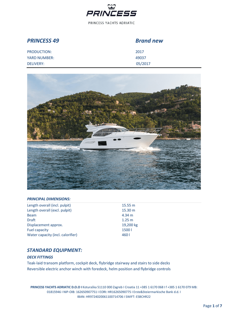 Princess 49 Brand New Princess Yachts Adriatic Manualzz