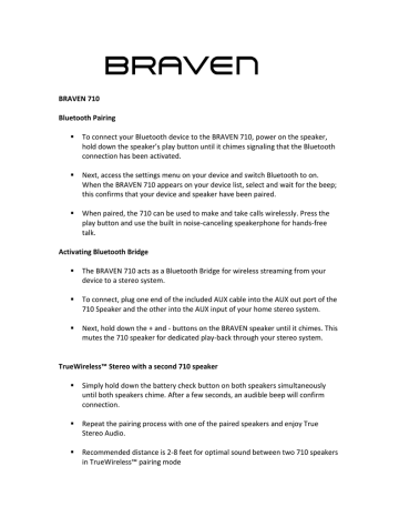 Braven 710 Voicecomm Manualzz