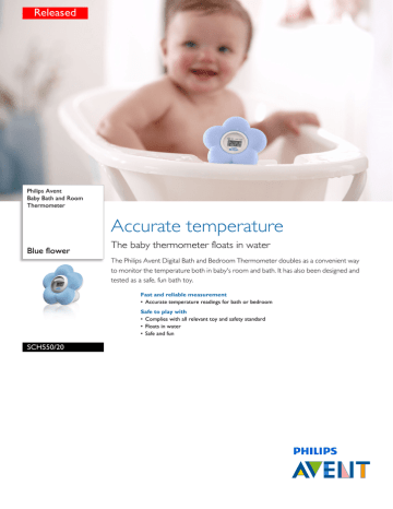 SCH550/20 Philips Baby Bath and Room Thermometer | Manualzz