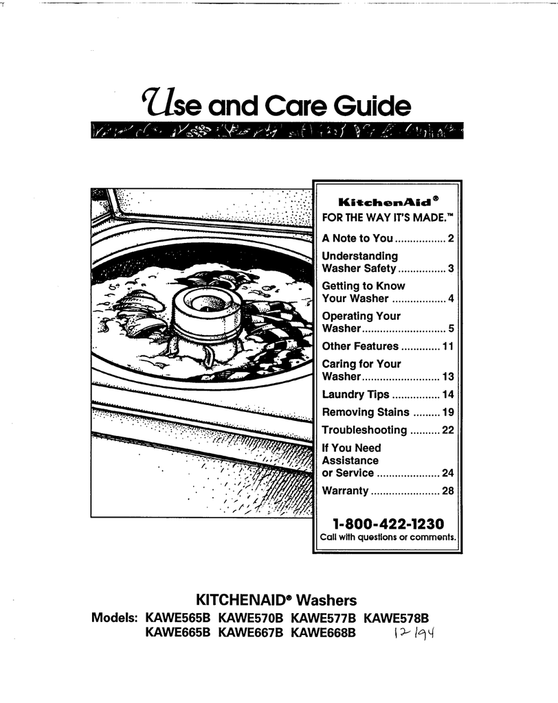 KitchenAid Washing Machine Repair Manualzz