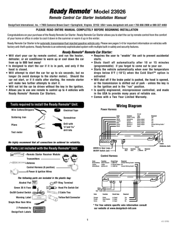 Starter wiring car diagram remote Shield Tech