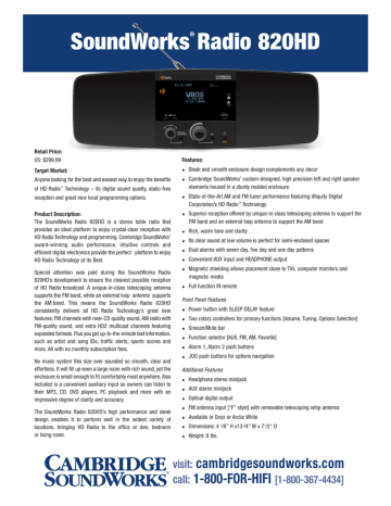 cambridge soundworks table radio