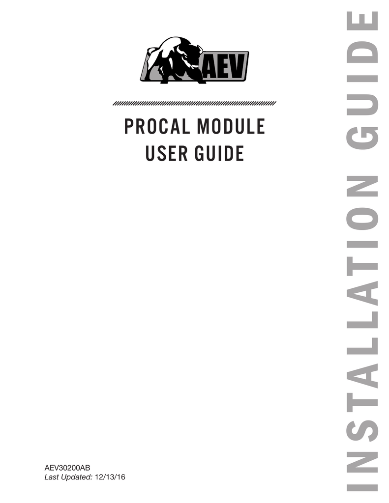 JK ProCal Module User Guide | Manualzz