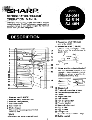 Sharp SJ-48H Operation Manual | Manualzz